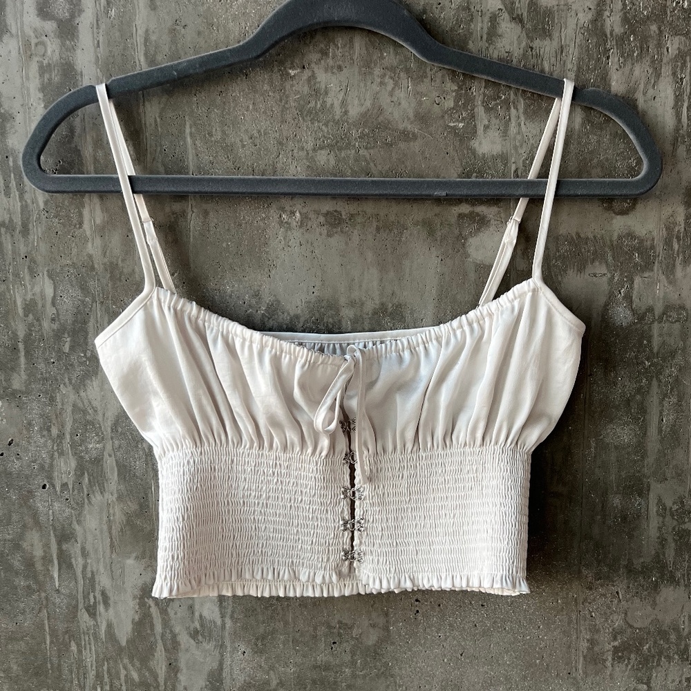 Aritzia Silk Bustier Top
